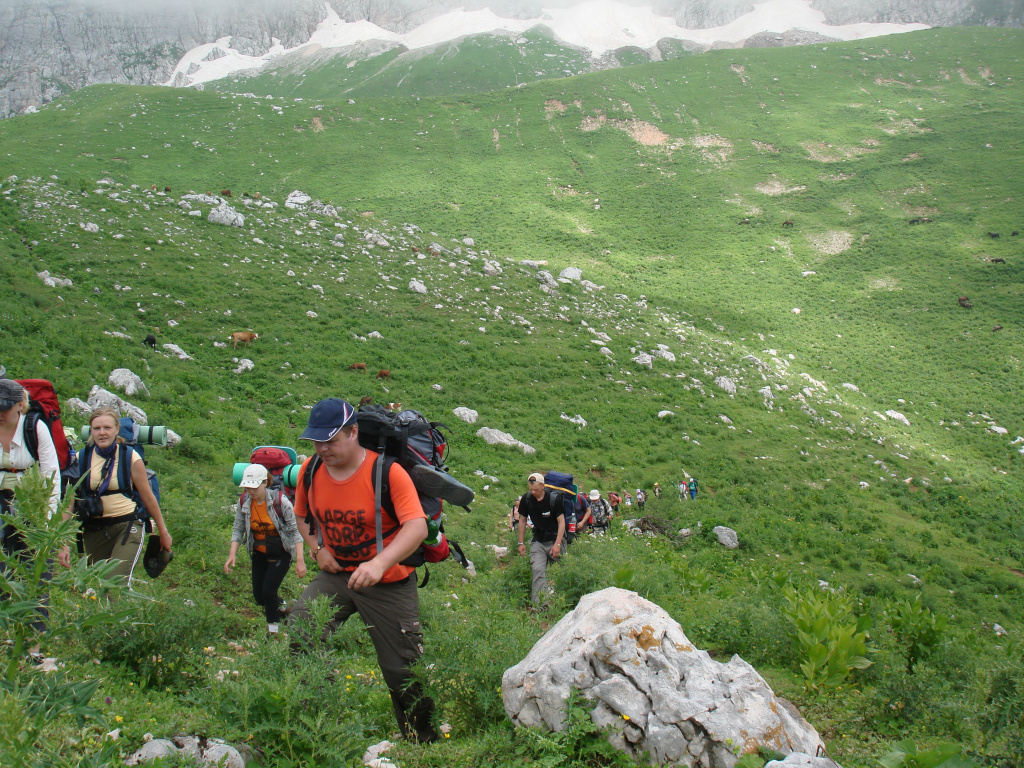 Маршрут 30, Кавказ, от СВ-Астур, поход через горы к морю