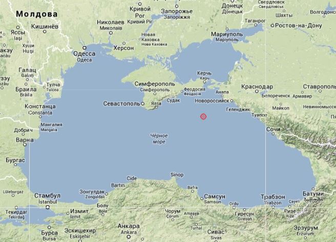 Побережье Черного моря, карта