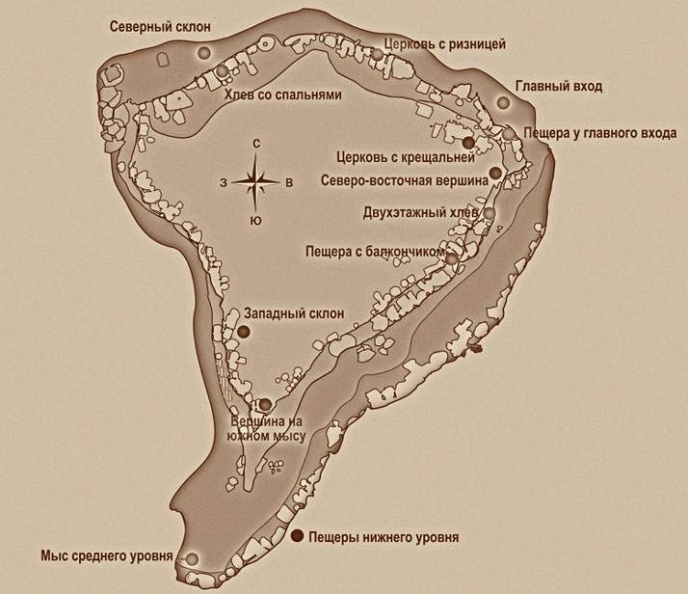 План пещерного городе Тепе-кермен
