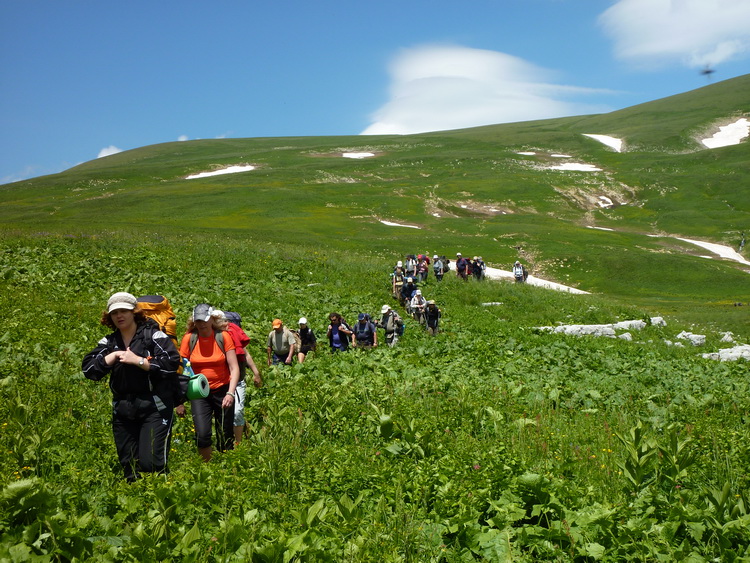Активный тур на Кавказе 30-ка маршрут через горы к морю
