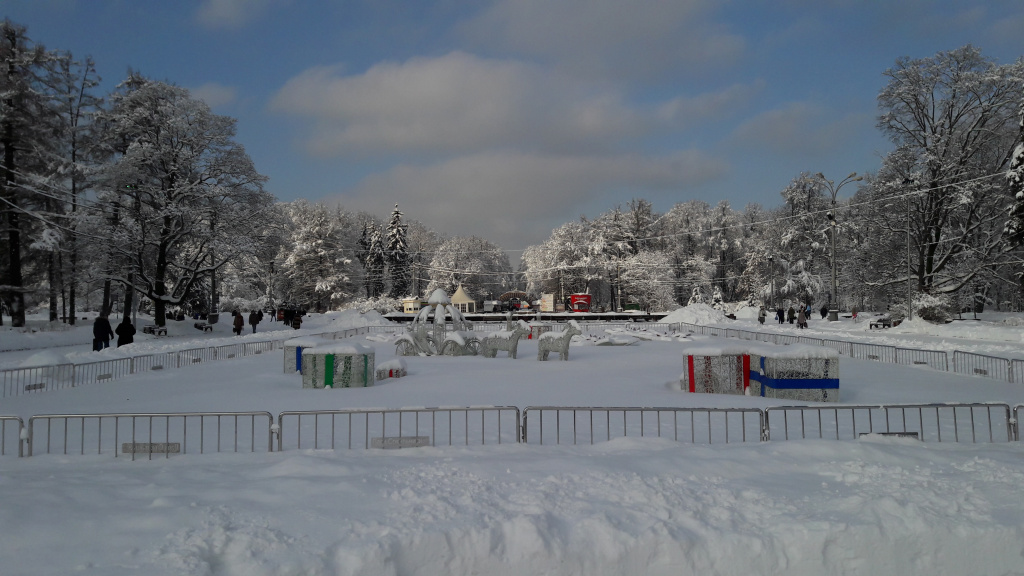 Москва зимой, парк Сокольники, фото зимняя Москва