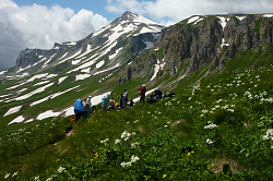 Маршрут пешего похода в горах 30-ка через горы к морю
