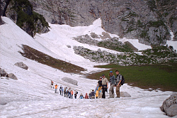 Малый ледник горы Фишт, маршрут 30 через горы к морю