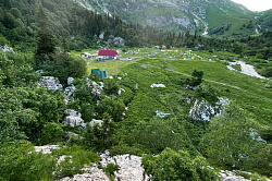 Маршрут 30 вид на горный приют Фишт