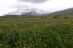 Пейзаж в горах Кавказа, маршрут 30 через горы к морю