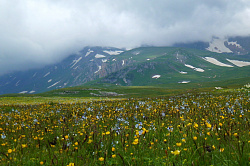 Сказочный пейзаж фото на туристическом маршруте Знаменитая Тридцатка - легендарный маршрут 30 этот сказочный пейзаж снят в июне в горах Адыгеи на юге России.