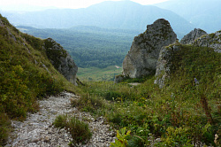 На фото Майкопский перевал в горном курорте Хаджох.