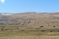 Пейзаж плато Лагонаки осенью, сентябрь в горах Адыгеи