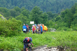 Поход в Адыгее, тур маршрут 30 через горы к морю