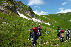 30 пеший маршрут поход через горы к морю тур из Адыгеи