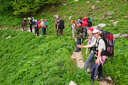 Тур поход через горы к морю, маршрут 30 из Адыгеи