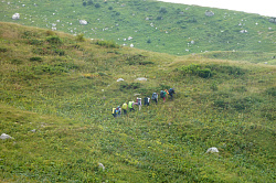 Пеший поход в августе, тур маршрут 30 через горы к морю Трдцатка