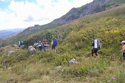 30-ка поход, маршрут через горы к морю с легким рюкзаком