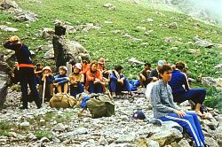 Туризм в СССР. Кавказ, 1984 год, всесоюзный 43 маршрут через Теберду и Домбай в Сухуми.